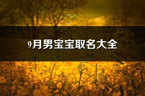 9月男宝宝取名大全