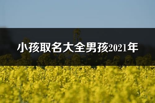 小孩取名大全男孩2021年