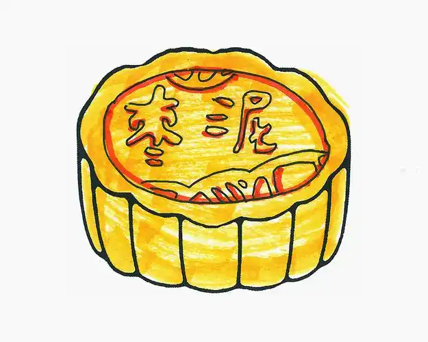 少儿简单简笔画大全 中秋月饼是怎么画的