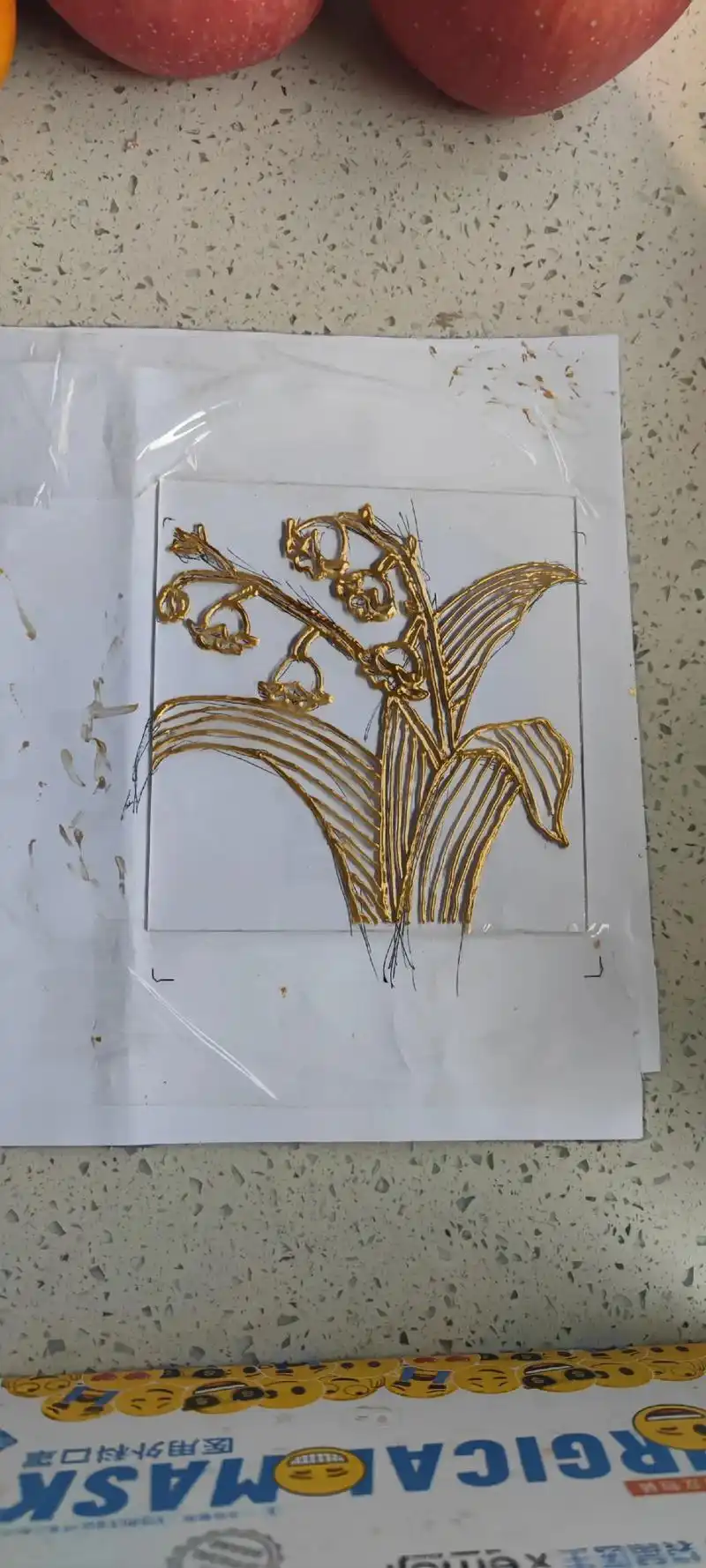 铃兰.#玻璃画diy - 抖音