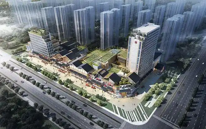 从合肥长老说了解到,新站弘盛商业广场进度,主体结构完工,已进入幕墙