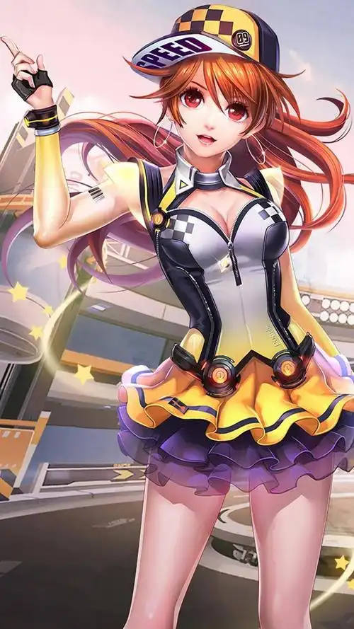 qq飞车代言人小橘子,高清图片,手机锁屏桌面-壁纸族