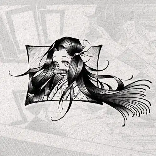 一些鬼灭之刃的纹身手稿