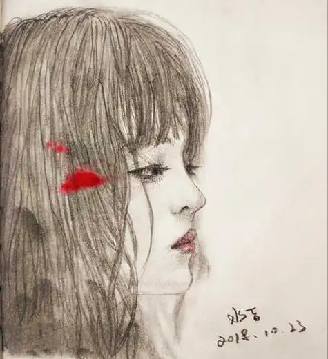 伤感小清新手绘女生教程最全解析素描头像女青年画法