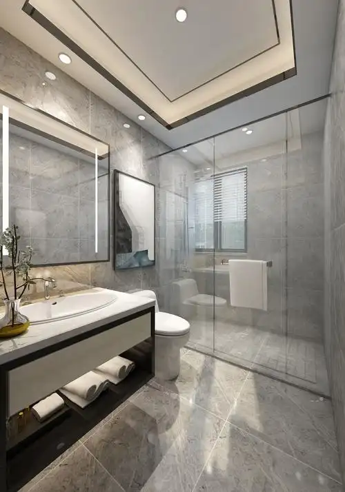 上海中瑞府前嘉苑450平新中式风格别墅卫生间装修效果图