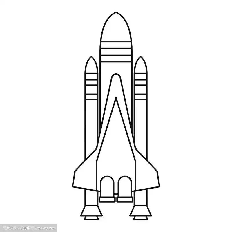 航天飞机图标轮廓样式