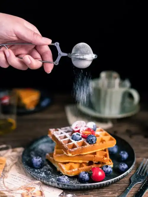 美食摄影华夫饼