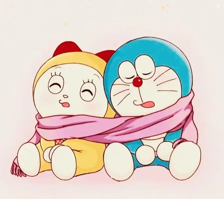 哆啦a梦和大雄壁纸系列9393 每一次打开朋友圈 他还是会不由自主
