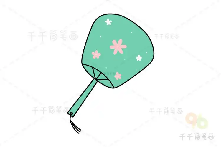 如何画扇子简笔画