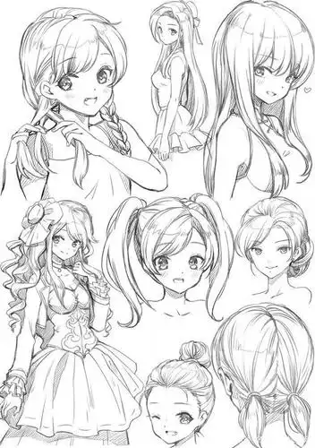 二次元动漫人物头发基础入门教程