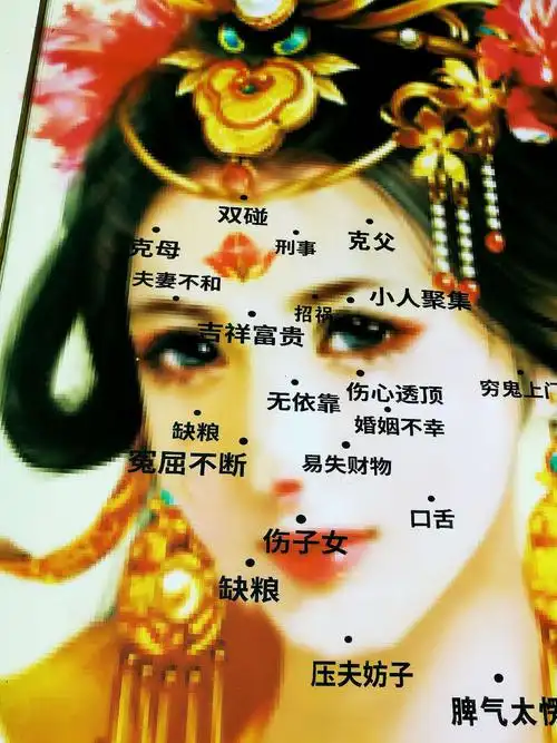 从面相术看印堂上长胭脂痣应吉祥富贵,可香菱是不幸贫穷,曹公是采用了