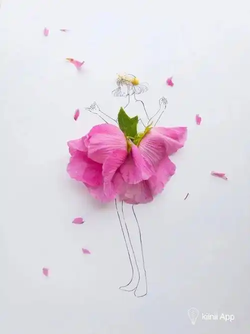 花瓣也能作画