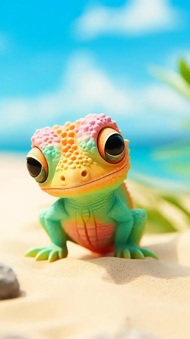 小蜥蜴.#卡通动漫 ###超萌 #超清 #萌系 #图片 @d - 抖音