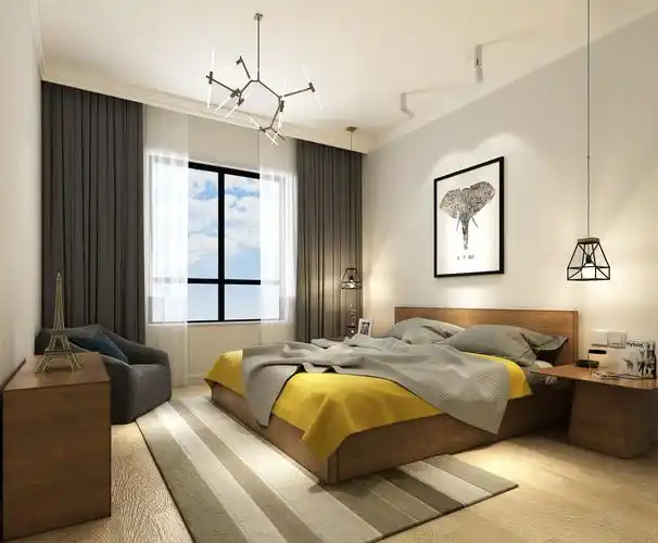 别墅其他卧室装修实景图片欣赏-8平方的房间巴洛克风格装修效果图-齐