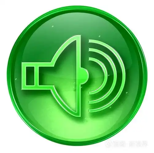 音乐图标绿色隔离在白色背景上