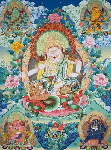 1/6白财神(现藏优画网) 又名白宝藏王,为观世音菩萨的慈悲化现.