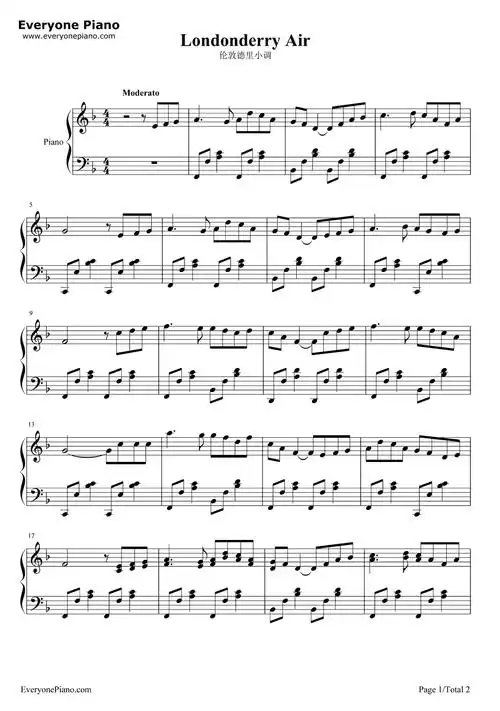 小调是来自北爱尔兰伦敦德里郡的一个小调,在某些场合中所使用的国歌