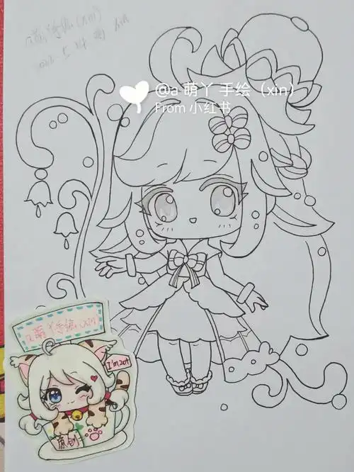 迷你世界银铃画画的日常可爱儿童简笔画教程