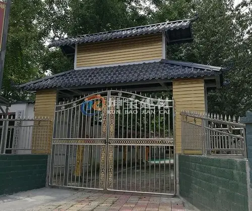 郫县友爱镇银杏庄园农家乐树脂瓦门头