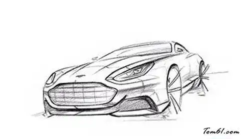 跑车简笔画阿斯顿马丁