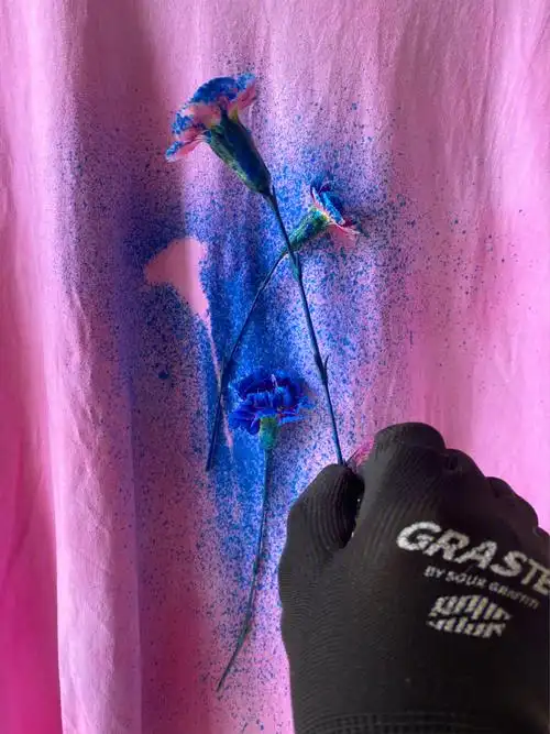 diy喷漆t恤 98 花花艺术摆件|详细教程