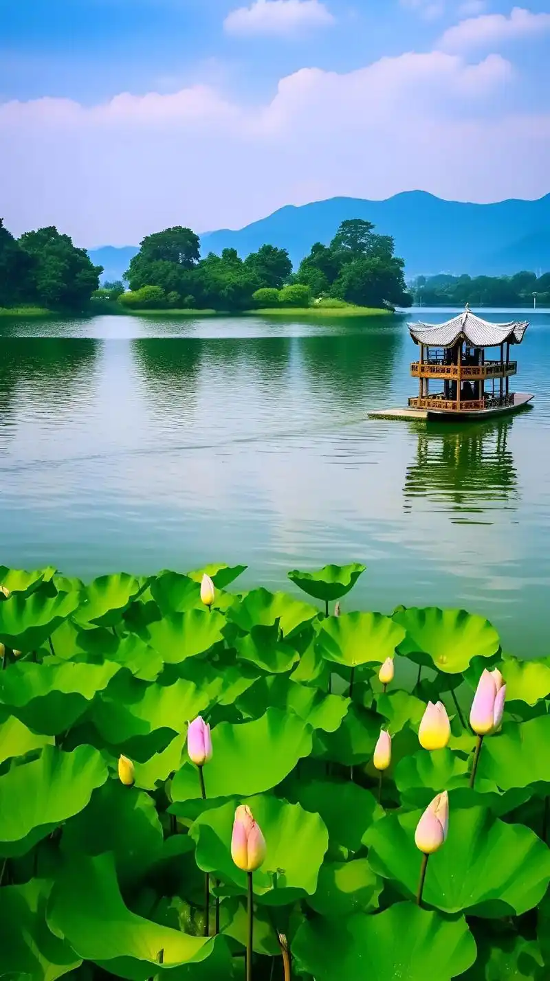 西湖美景.这个夏天,一定要抽空前往杭州西湖体验一番,感受那里 - 抖音