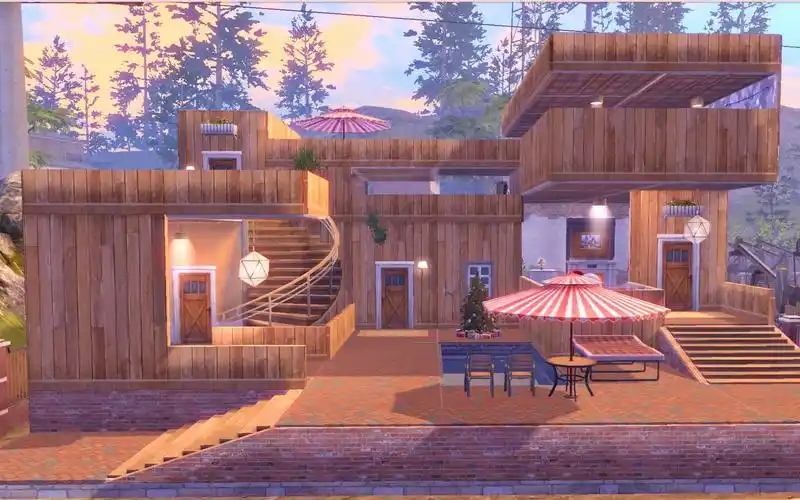 明日之后建筑原创设计现代风泳池别墅圣塔莫妮卡