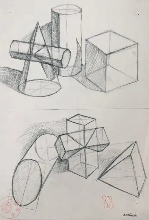 6月7日(周日上午)小学素描班学生作业赏析