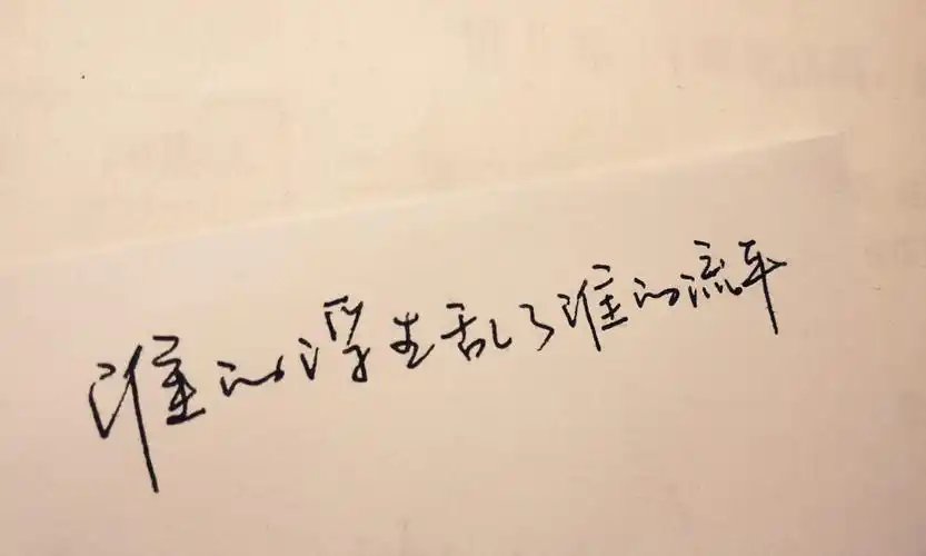 手写;谁的浮生乱了谁的流年