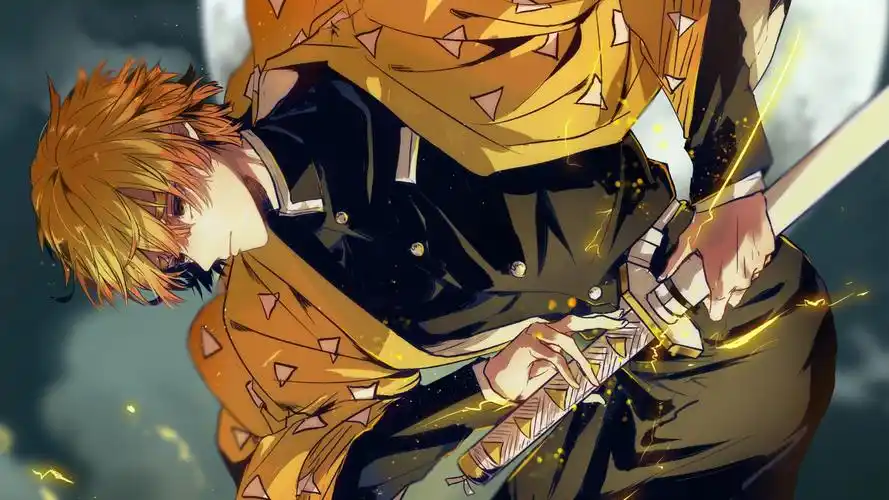 鬼灭之刃我妻善逸高清桌面壁纸高清大图预览1920x1080_卡通动漫下载