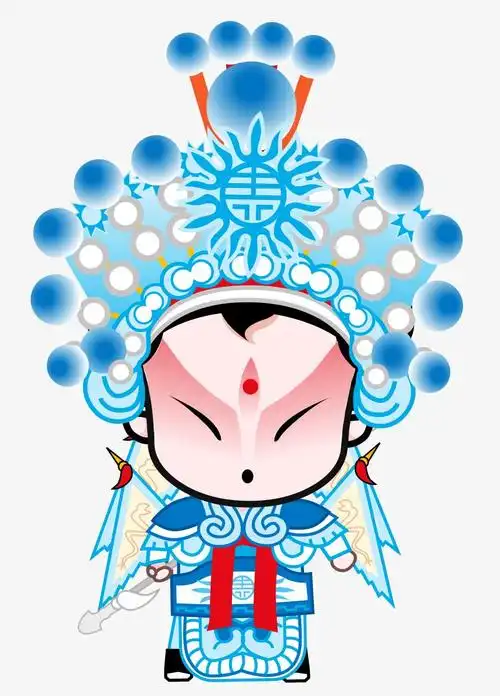 国粹京剧q版全套png动漫武生