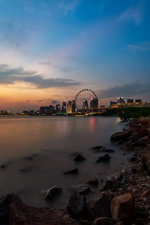 深圳海边公园晚霞