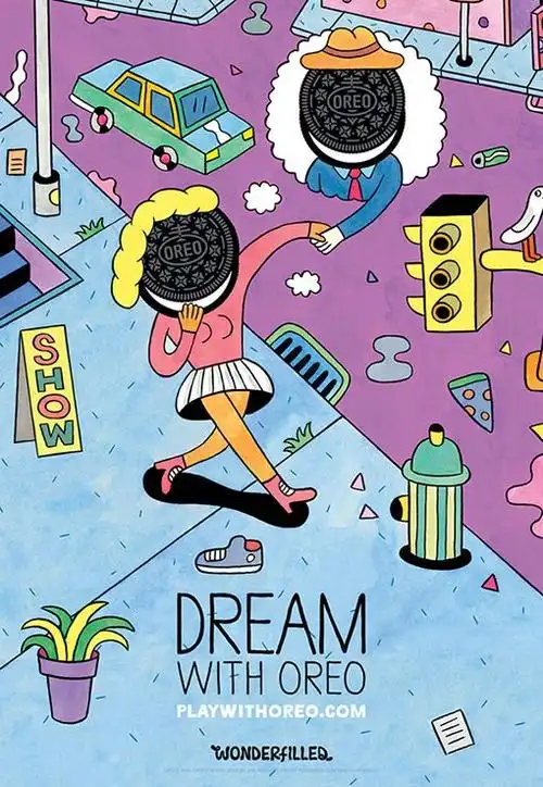 2015奥利奥饼干系列插画广告设计