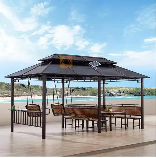 别墅室外楼顶花园设计亭子凉亭雨棚户外庭院铝合金葡萄架凉棚院子 3*