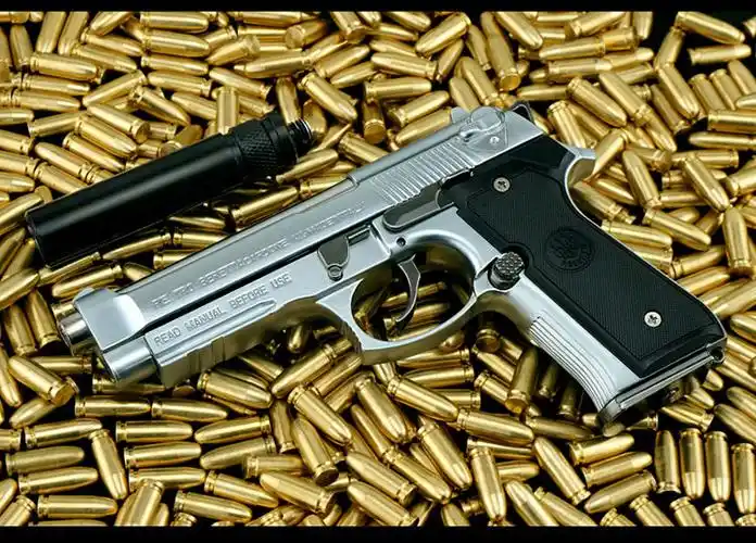 05抛壳版2a1伯莱塔金属玩具儿童礼物抛壳模型摆件不可发射 盒装伯莱塔