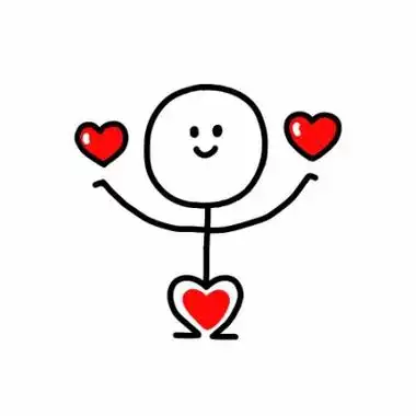 爱心小人简笔画头像图片大全
