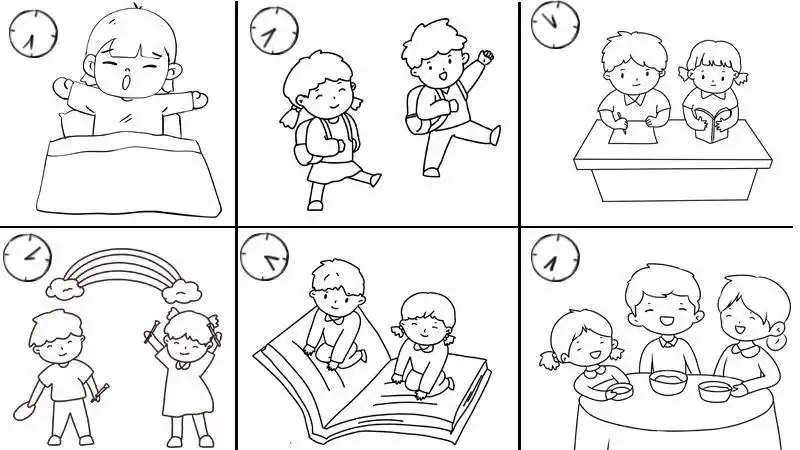 简笔画幼儿的一天 简笔画图片大全-普车都