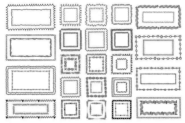 线描方形边框手抄报边框素材