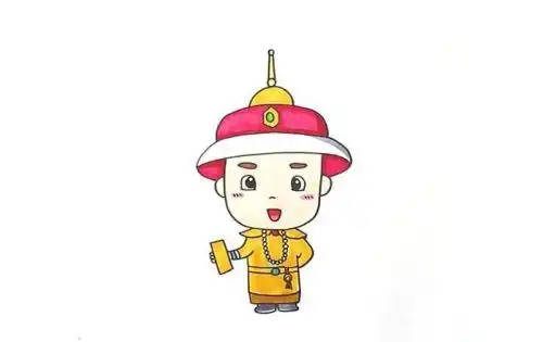 皇帝简笔画绘画教程 简单彩色皇上简笔画怎么画