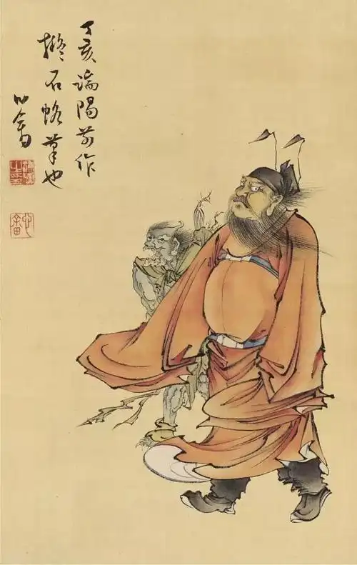 傅儒《钟馗图》说到吴道子,他能够被称为一代"画圣",在绘画艺术上取得