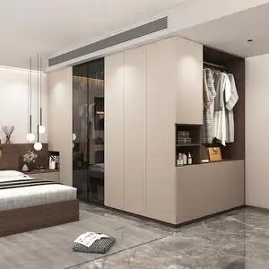 衣柜床头柜一体组合出租房家用卧室简约现代衣帽间整体衣橱定制