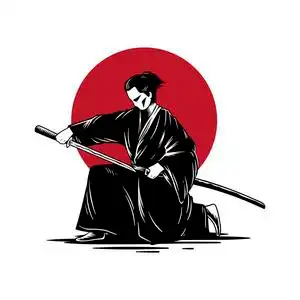 日本传统风格武士插图设计照片
