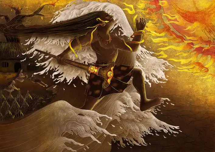 夸父逐日|插画|商业插画|有彩007 - 原创作品 - 站酷 (zcool)