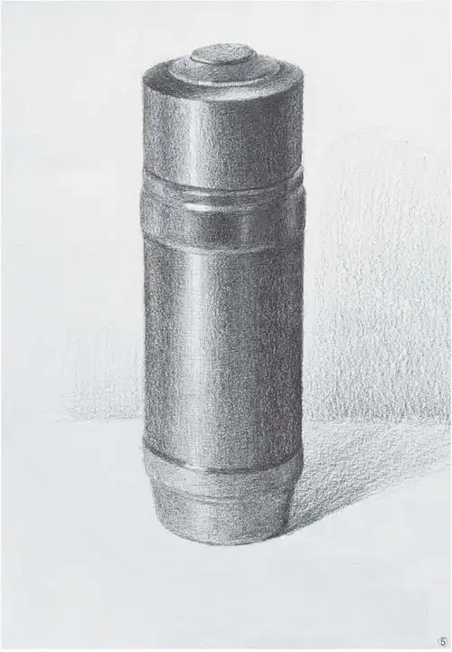 用素描绘画出金属质感的保温杯教程步骤容易上手