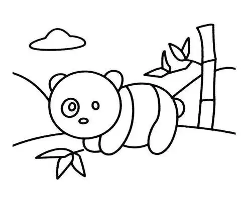 大熊猫动物儿童简笔画大熊猫简笔画