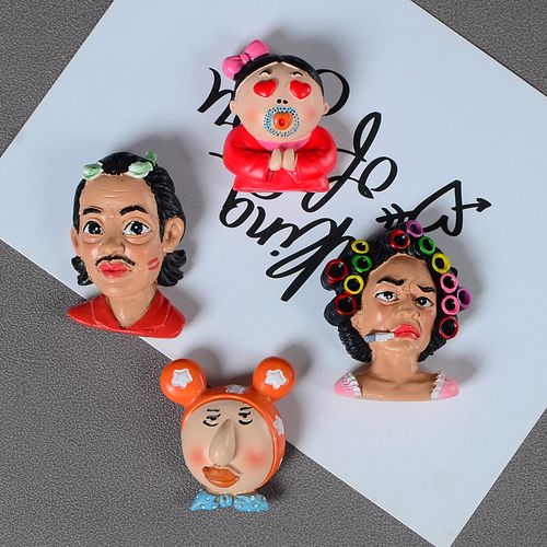 搞怪创意包租婆包租公冰箱贴磁贴3d全立体磁铁装饰贴吸铁石磁性贴