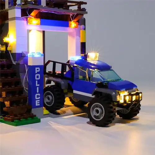 yeabricks适用乐高60174城市山地特警总部led灯饰配件积木灯光