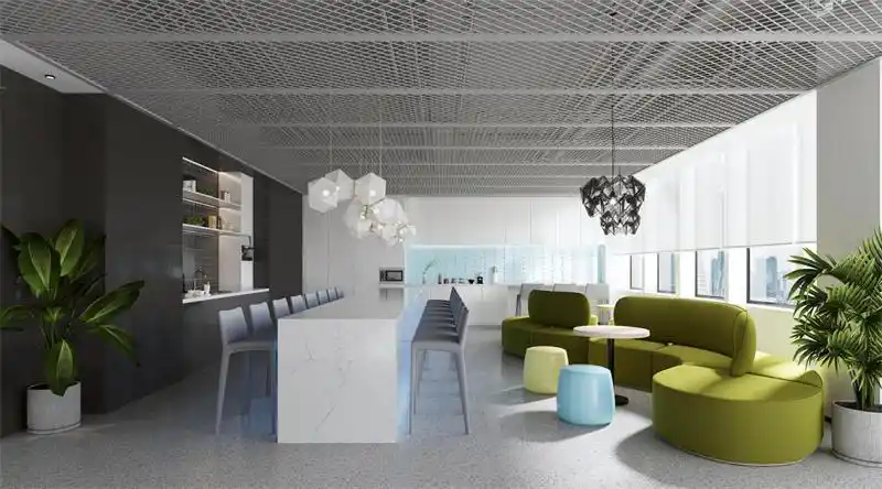 办公室设计中员工茶歇区应该如何装修休息区装修效果图