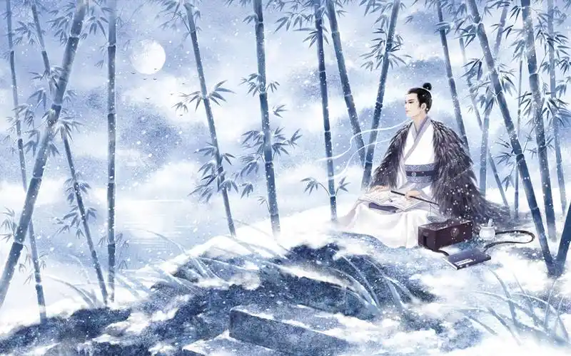 古风美男英俊潇洒插画图片桌面壁纸