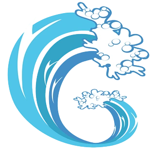 卡通海浪浪花png元素